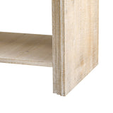 U_Style Versatile console table with Woven Wood Slats and Solid Wood Veneer,Suitable for Entryway, N711P269058O