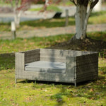 ZUN Dog Bed, Pet Bed, Pet Enclosures, Pet Outdoor Pet Patio Seasonal PE Wicker Pet 17357879