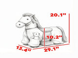 6V Battery Powered Kids Ride On Pony Electric Ride On Horse, with Bear Toy, Music, for 1.5-5 Years 58231137