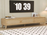 Boho TV Stand for TVs up to 80'' , Modern Farmhouse Media Console, Entertainment Center with Solid N710P222775P
