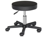 Round Stool Plastic Arch Feet Rotation Bar Stool Black 01948759