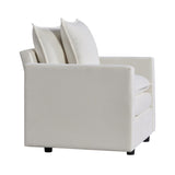 Chenille Fabric Comfy Deep Single Seat Sofa Upholstered Reading Armchair Living Room W1036P187125