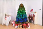 ZUN 6 FT Pre-lit Artificial Christmas Tree, APP Controlled Xmas Tree Hinged Branches with 330 RGB Lights 40315249