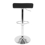 Ale Contemporary Adjustable Barstool in Black PU Leather by LumiSource - Set of 2 B202P222265