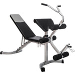 ZUN 6+3 Positions Adjustable Weight Bench with Leg Extension - Utility Benches with Preacher Curl 68909715