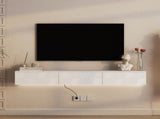Floating TV Stand Wall Mounted with 16 Color LEDs,67" Modern TV Stand, Floating TV Cabinet W1321P307882