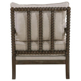 Beige and Natural Removable Back Accent Chair B062P145434