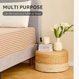 Handmade Woven Foot Stool Natural Seagrass Ottoman for Home Decor & Seating 94592344