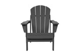 Folding Adirondack Chair with Side Table, 3-Piece Adirondack Chair Set with Wood Texture, W2103P254618