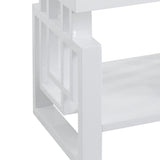 High Glossy White Rectangular End Table B062P153624