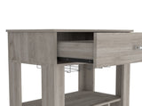 DEPOT E-SHOP Margh Bar Cart Drawer, Light Gray B097133242