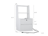 Nightstands Set of 2, Charging Station, Smart Nightstand Night Light, Modern Night Stand W1321P311160