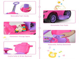 3-in-1 Kids Ride On Push Car for 12-36 Months Removable Handle Anti-Roll Board Horn Music Pink 13233134