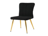 Modern Black teddy wool dining chair, upholstered chair with fabric accent side chair with W210127518