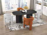 Modern Luxury Dining Furniture Elegant Side Chairs Set of 2 Light Gray Soft Boucle Fabric Plush B011P355864