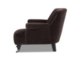 Eloise 30" Pleated Sock Arm Accent Armchair Deep Brown Performance Velvet B2719P387116