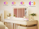 22"x32" LED Vanity Mirror with Lights, Dimmable 3-Color Modes, Touch Screen Makeup Mirror for 04638938