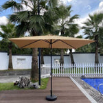 ZUN Outdoor Patio Umbrella 10 Ft x 6.5 Ft Rectangular with Crank Weather Resistant UV Protection Water W41923910