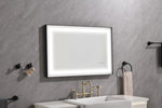 ZUN 36*24 LED Lighted Bathroom Wall Mounted Mirror with High Lumen+Anti-Fog Separately Control W928P178007