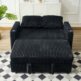 Sleeper Couch w/Pull Out Bed, Modern Corduroy Convertible Sleeper Bed, Small Love seat W1825P333318