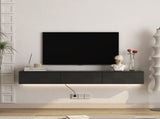 Floating TV Stand Wall Mounted with 16 Color LEDs,67" Modern TV Stand, Floating TV Cabinet W1321P220184