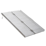 ZUN 4' Steps Ramp,Portable Wheelchair Ramp,Carpeted Foldable Handicap Ramp 32031262