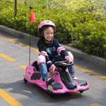 ZUN 12V Kids Ride-On Drifting Car, Electric Go Kart w/ MP3, USB, LED Lights, High-Low Speed, Power W2181P162603