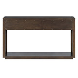 TREXM 55" Console Table, Rustic Wooden Entryway Table with Storage Drawers and Open Shelf, Elegant N715P235096D