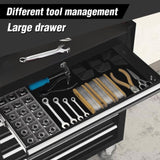 ZUN 5-Drawer Rolling Tool Chest w/Lock & Key, Tool Storage Cabinet with Wheels, Top Cushion & Drawer W2660P217921