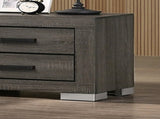 Bedroom Furniture Traditional Look Unique Wooden Nightstand Drawers Bed Side Table Grey HSESF00F5491