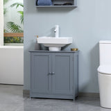 Bathroom Cabinet with 2 Doors and Shelf Bathroom Vanity Grey-AS Prohibited by 66147432
