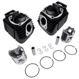 2-Stroke Cylinder Barrel Cylinder Rebuilt Kit Fit for Yamaha RD350 1973-1975 Black 360-11311-00-00, 39348358