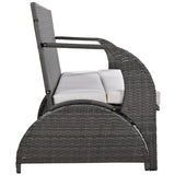 U_STYLE Versatile outdoor loveseat that converts to four seats and a table, suitable for gardens and WF321803AAA