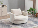 31.9"W Chenille Swivel Accent Barrel Chair and Comfy Round Accent Sofa Chair for Living Room, 360 W3118P447611