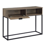 Galeno Rustic Oak with Black Finished Legs Writing Desk B2726P243694