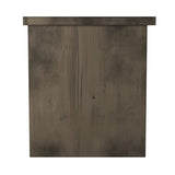 14 inch Chairside Table, No Assembly Required, Barnwood Finish GL-B108131549