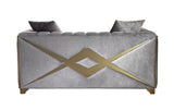 Velencia Modern Style Loveseat in Silver B009139137