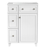 24-Inch Bathroom Vanity Cabinet with Ceramic Sink, 2 Drawers, 1 Door WF532034AAK
