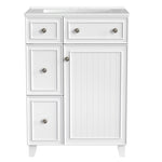 ZUN 24-Inch Bathroom Vanity Cabinet with Ceramic Sink, 2 Drawers, 1 Door WF532034AAK