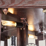 Corner Glass Cabinet Lighted Curio Cabinet Corner Display Case for Living Room, Curio Cabinet, W2275P194428