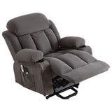 Power Lift Recliner Chair with Heat and Massage Electric Fabric Recliner Chair for Elderly with Side W1521P303241