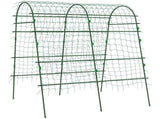 Green Metal A-Frame Arch Trellis, Outdoor Climbing Plant Net Stand, 57"x66"x81" 69225706