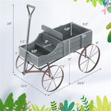 Wooden plant frame with wheels, Gray planting pot 98797943