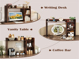 Walnut Desktop Bookshelf for 27''/68.58cm Monitor, 93.9825.4073.66cm Engineered Wood Desk Hutch 17874579