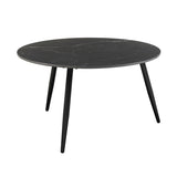 Modern Style Nesting Cocktail Tables and Side Table 3-Piece Occasional Table Set Black Metal Legs B011P232142