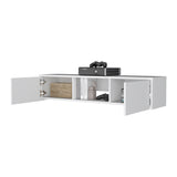 White 2-Door Floating TV Stand B062P175187