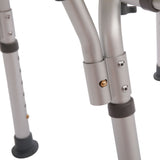 Medical Bathroom Safety Shower Tub Aluminium Alloy Bath Chair Bench with Back & Handle White 23766267