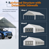 20x40FT Party Tent Heavy Duty, Large Wedding Event Shelters with 3 Carry Bags & Removable Sidewalls, 52771184