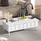U-Can Lift-Top Coffee Table with 2 Drawers, Modern Space Saving Center Table with N724P292514K