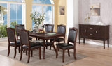 Formal Look 1pc Dining Table w Shelve Solidwood Espresso Finish Dining Room Furniture B011P207142